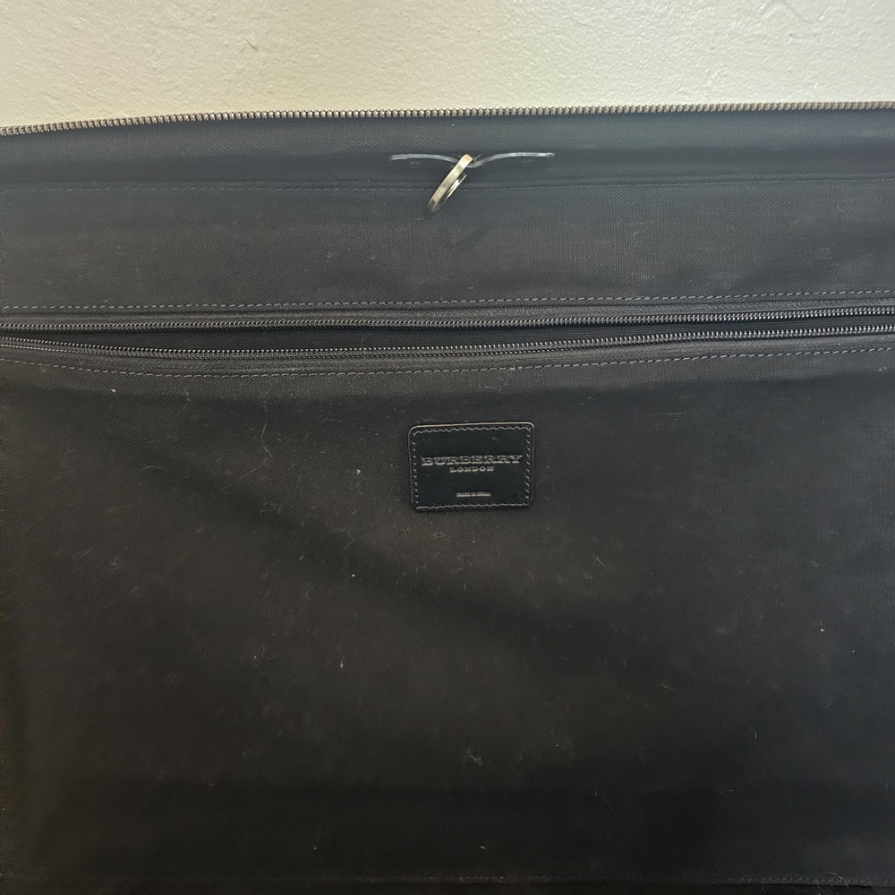 Burberry Black and Gray Checkered Travel Bag - Picture 7 of 8